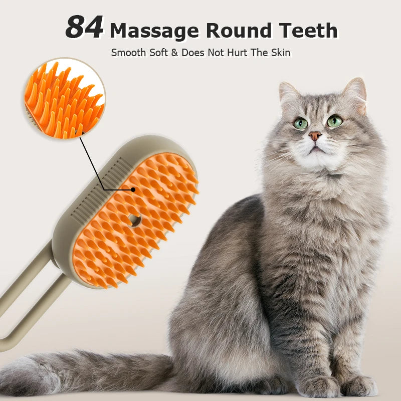 3 in 1 Steamy Pet Dog Brush Cat Steam Brush Electric Spray Cat Hair Brush Comb Massage Pet Grooming Tool Loose Hair Supplies